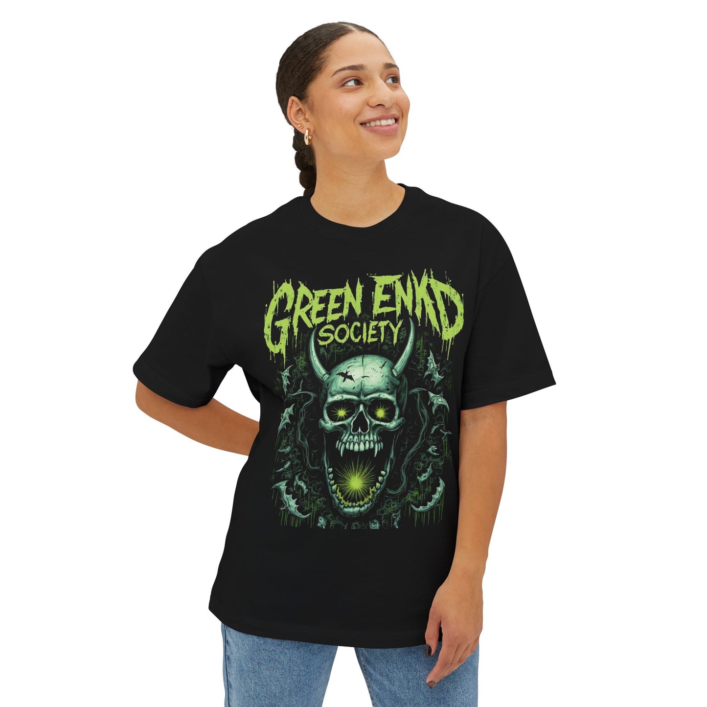 Green Enkd Society Grunge T-Shirt