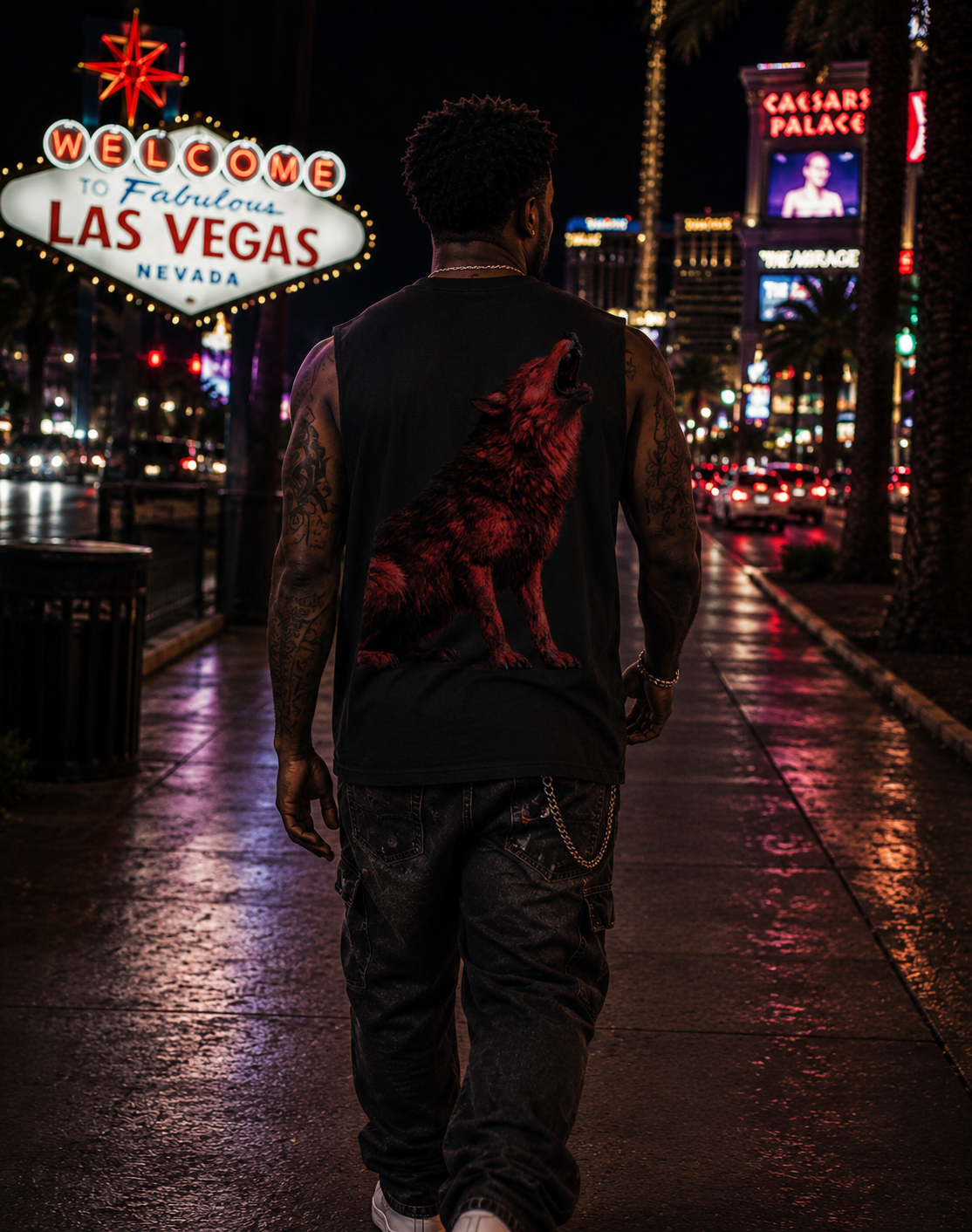G.E.S Wolfpac Vintage Wrestling Tank