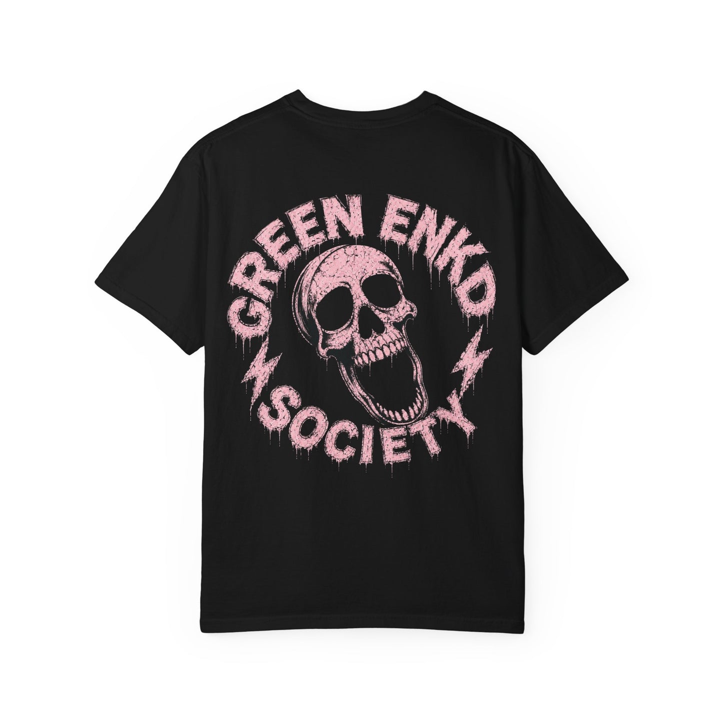 Flea Killa Skull Hoodie Graphic T-Shirt — Green Enkd Society Pink Skull Tee