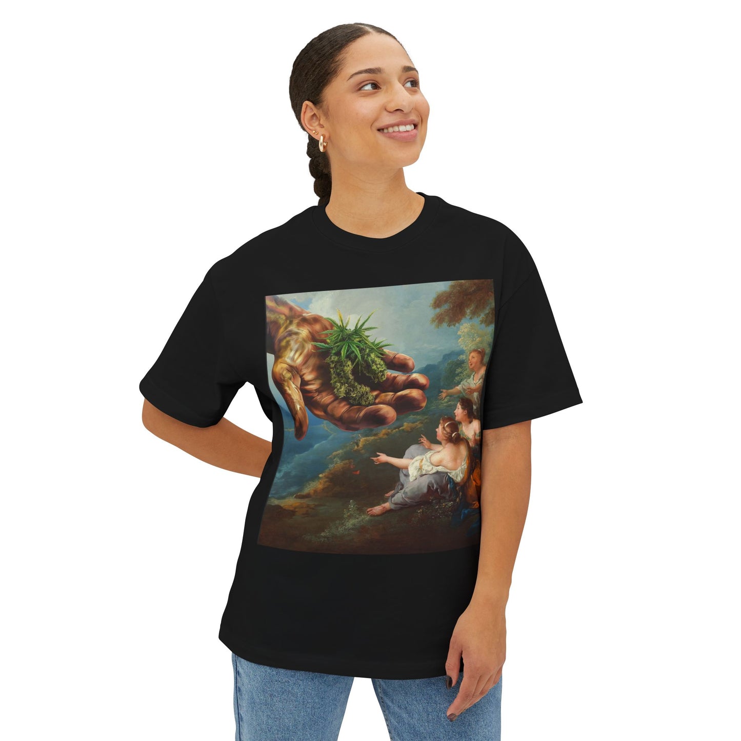 Gods plan 3 Unisex Tee, Oversized Boxy T-Shirt for Men and Women, Religious Graphic Shirt, Inspirational Quote Clothing, Comfortable Cotton