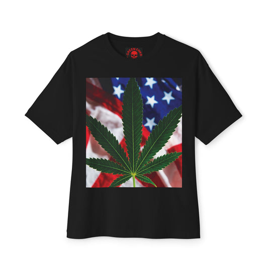 Zaa Bless America Patriotic Graphic Tee, USA Bless America Shirt, Unisex Oversized Boxy Tee for Independence Day, American Flag T-Shirt