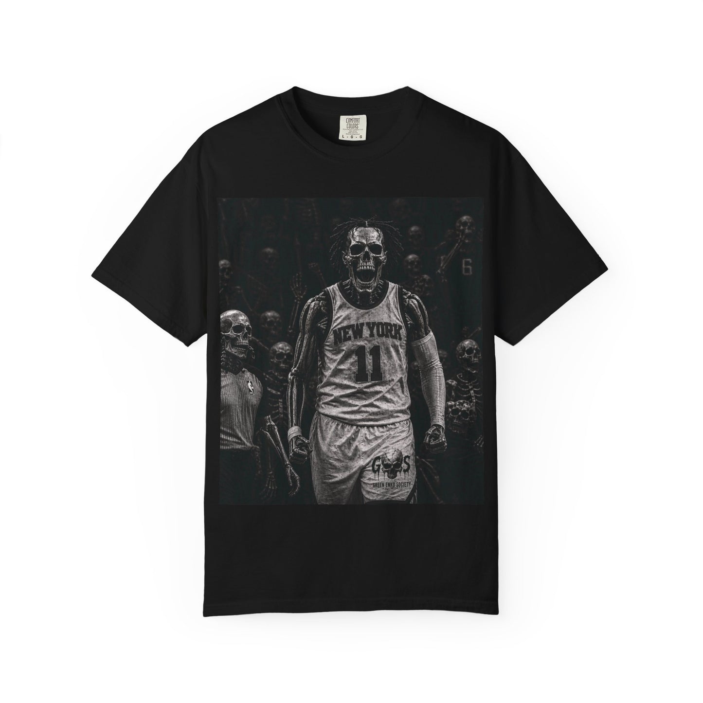 The Brunson Tee- Green Enkd Society Skull