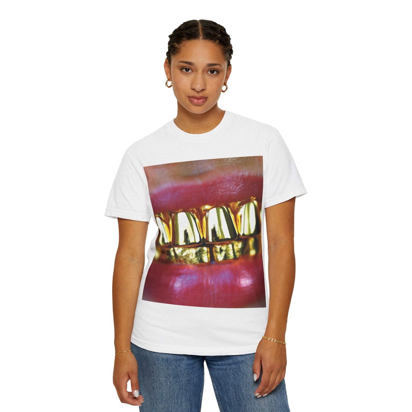 Gold Fronts Graphic Tee, Streetwear T-shirt, Gold Grill Shirt, Urban Fashion Top, Trendy Casual Wear