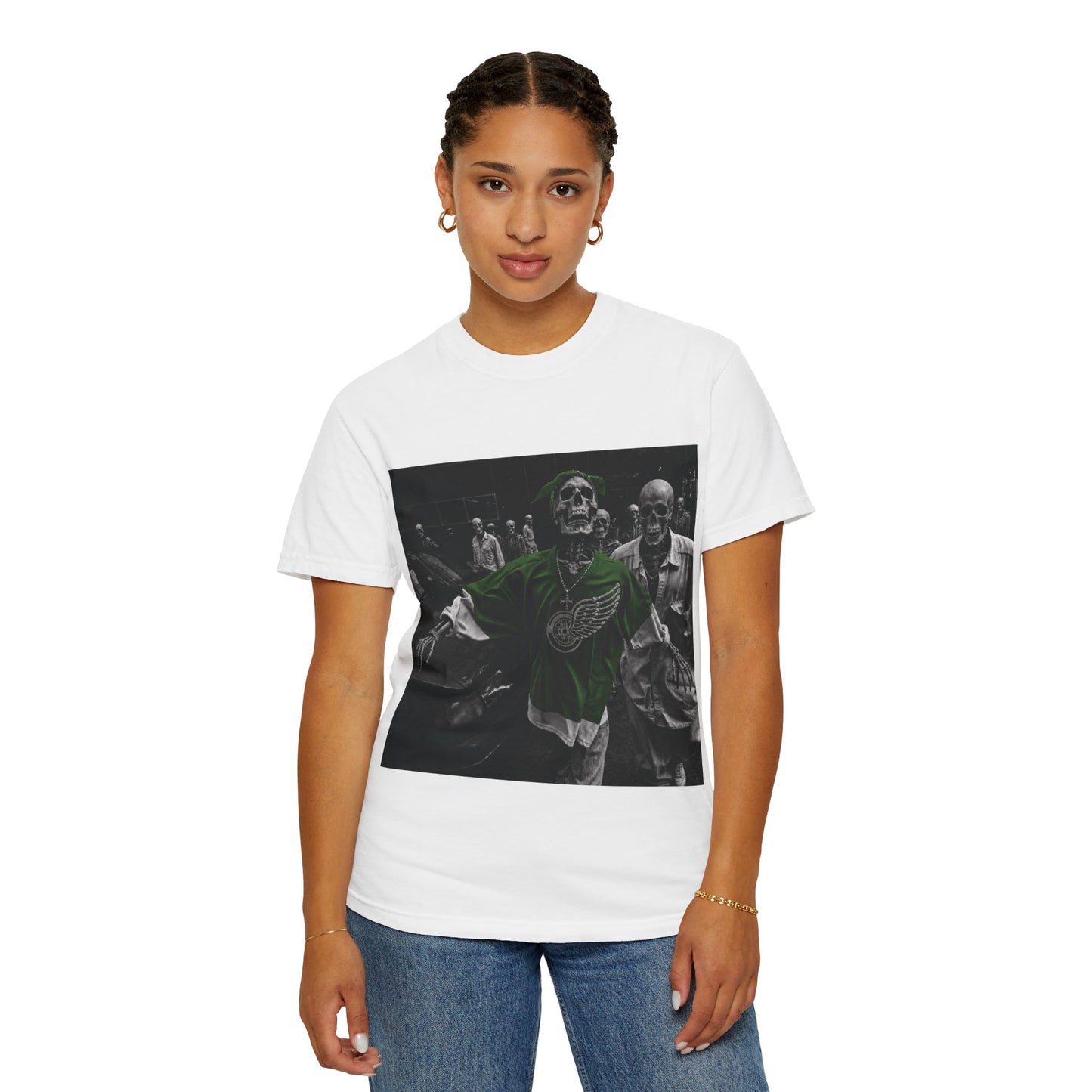 Skull Green Wings T-Shirt– Green Enkd Society