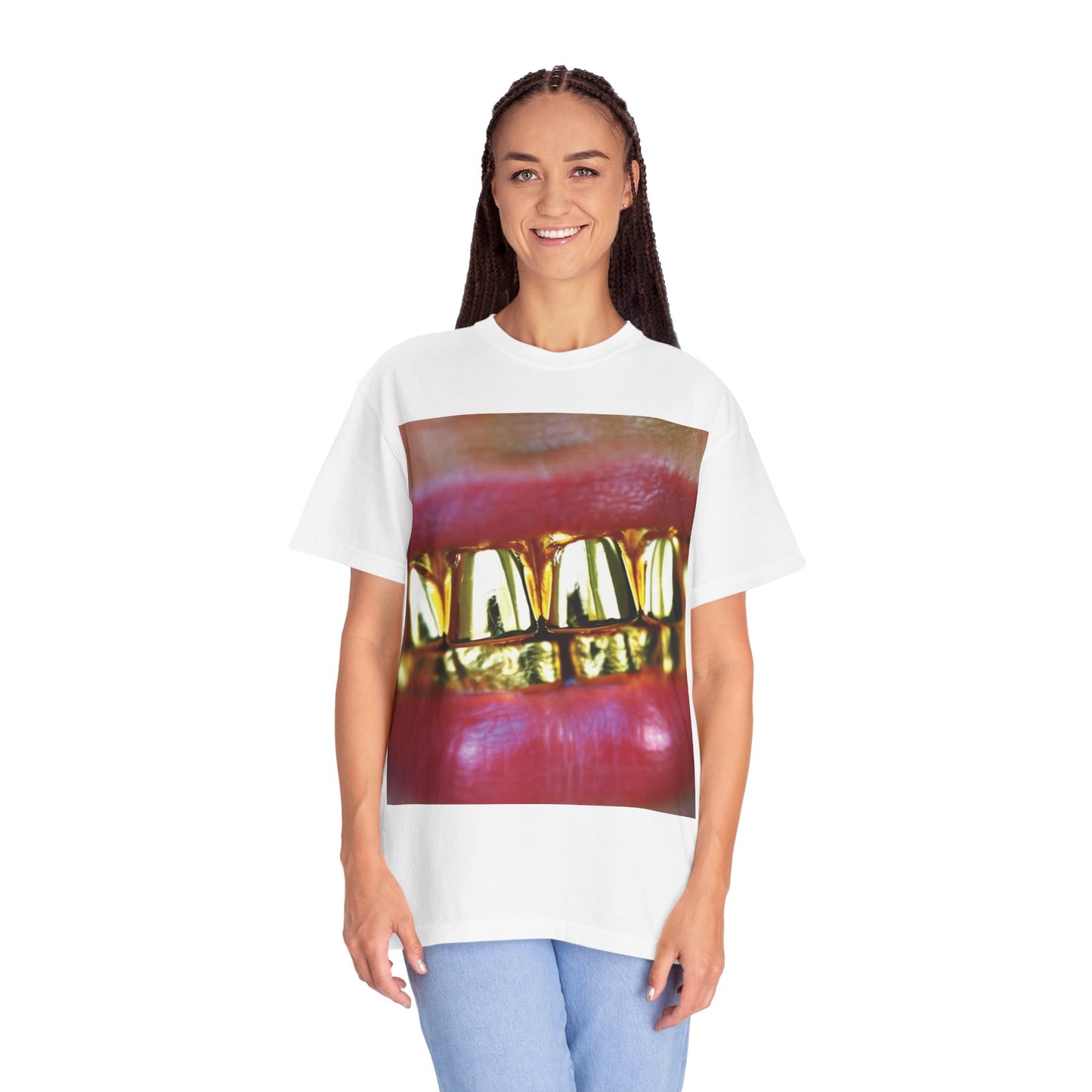 Gold Fronts Graphic Tee, Streetwear T-shirt, Gold Grill Shirt, Urban Fashion Top, Trendy Casual Wear