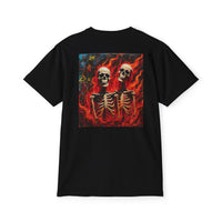 Red Skeleton Flames Pocket Tee