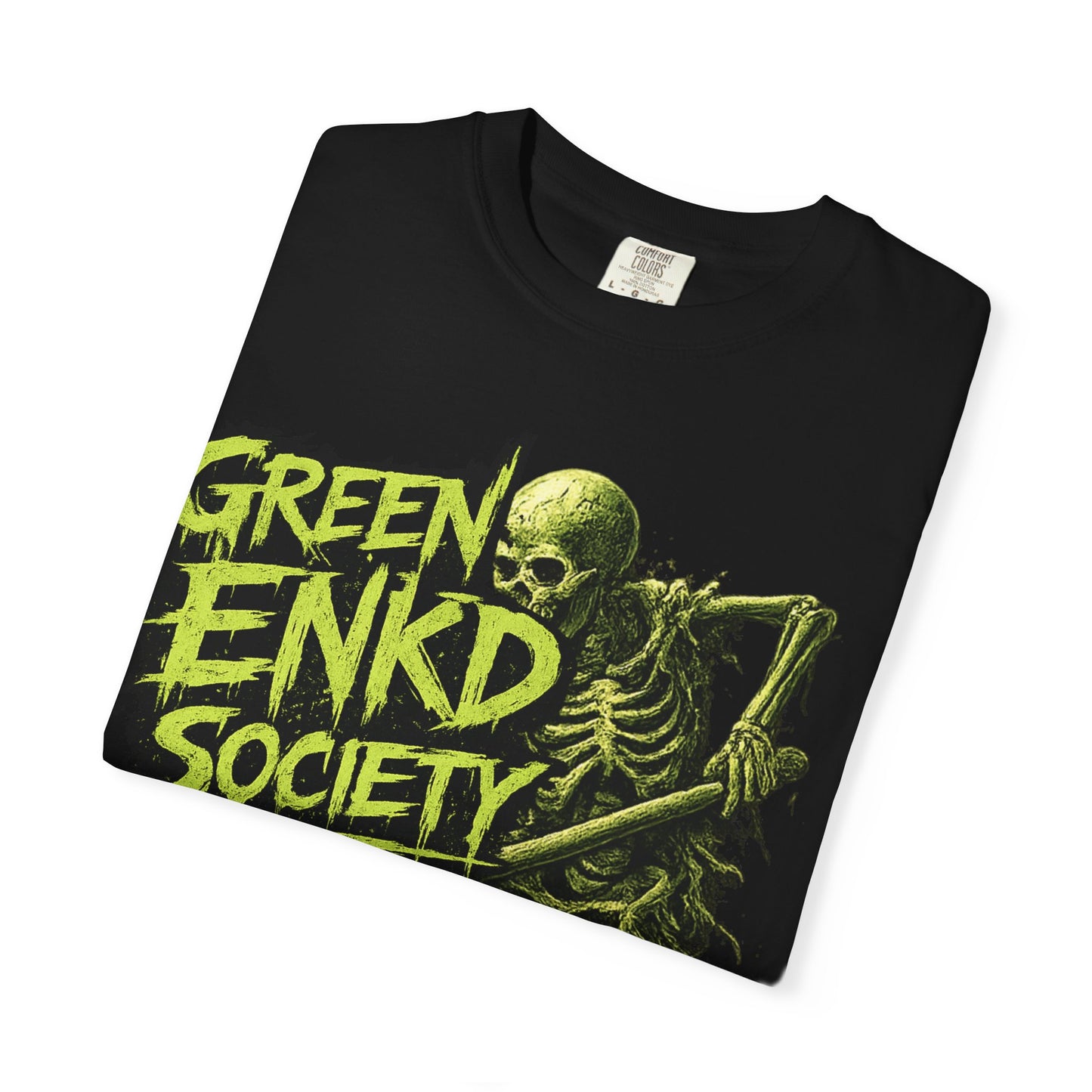 Green Enkd Society “Do Dirt End Up In It” Skeleton Grave Tee