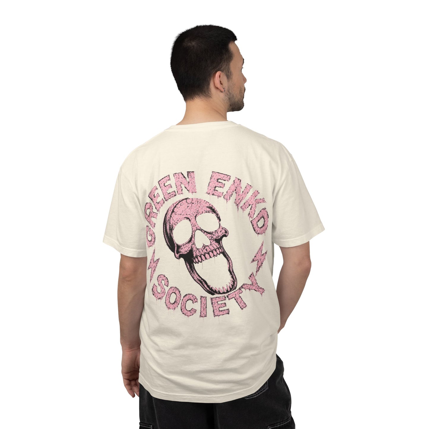 Inner Peace Skeleton T-Shirt — Pink Skull Graphic Tee