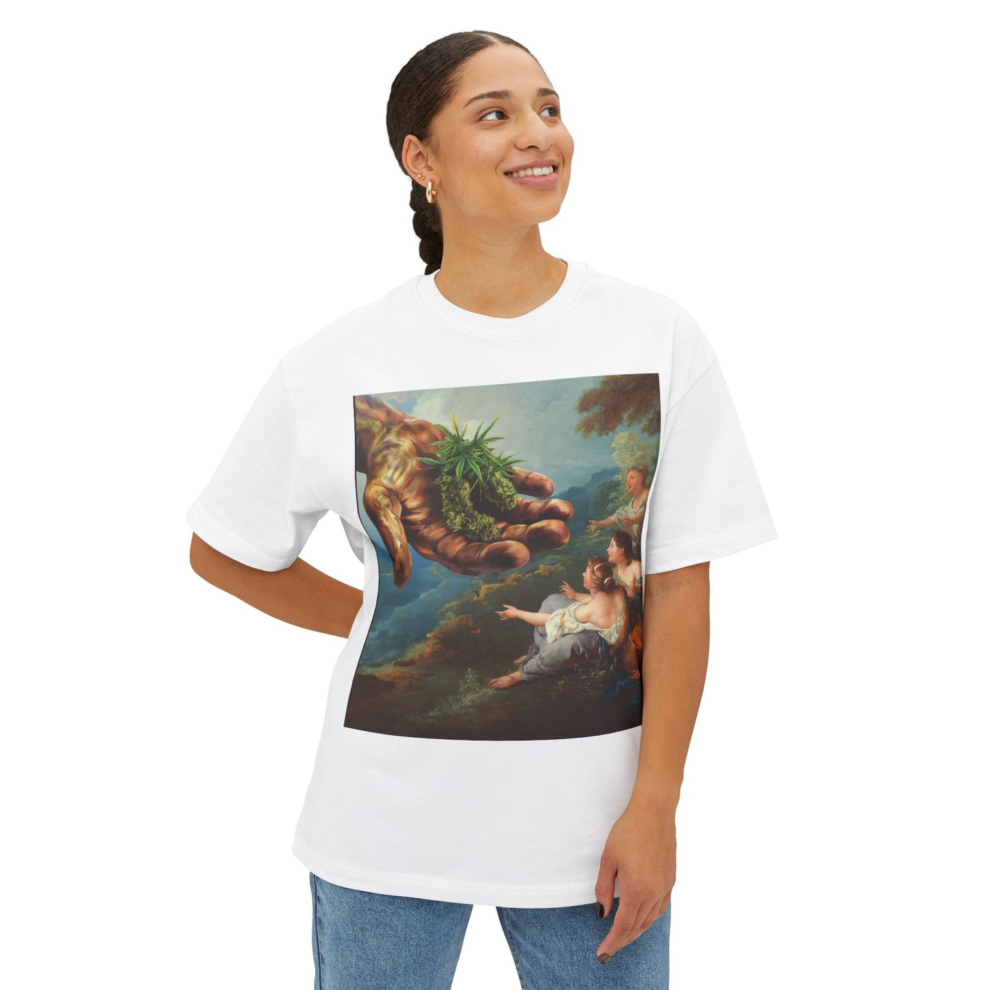 Gods plan 3 Unisex Tee, Oversized Boxy T-Shirt for Men and Women, Religious Graphic Shirt, Inspirational Quote Clothing, Comfortable Cotton