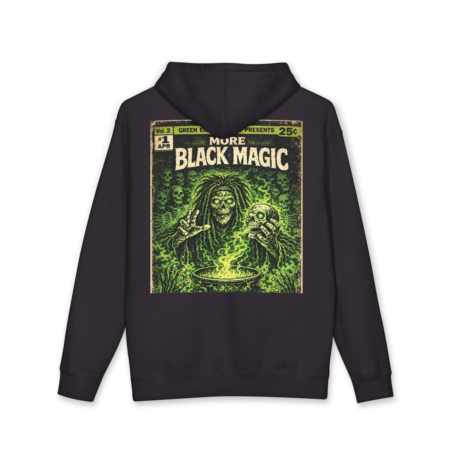 Hoodie — Green Enkd Society "Black Magic" Skull Graphic
