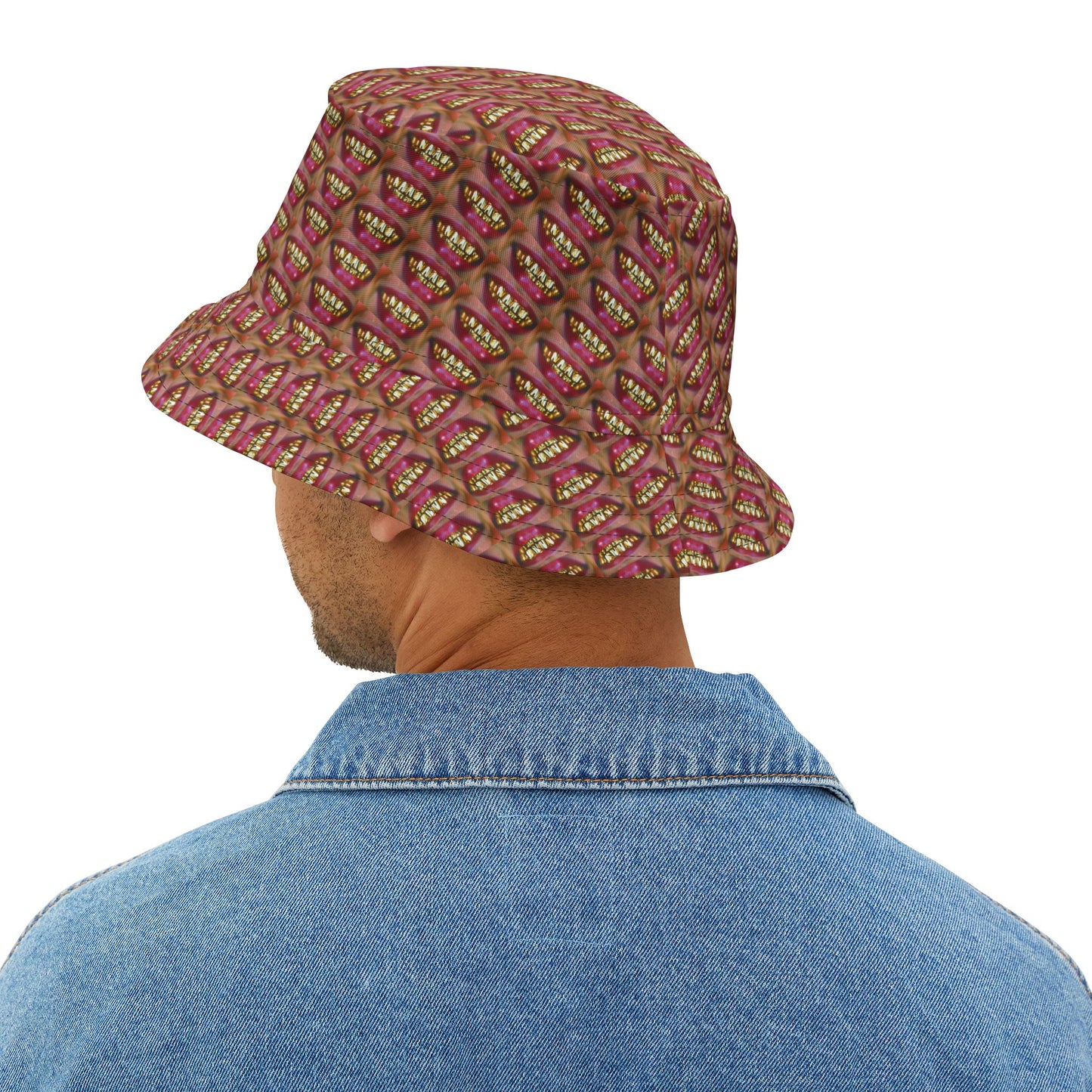 Golden teeth Bucket Hat, Trendy Summer Accessory, Unique Gift for Beach Lovers, Festival Fashion, Eye-Catching Outfit