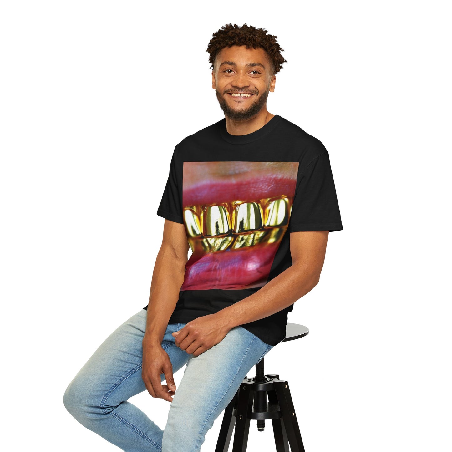 Gold Fronts Graphic Tee, Streetwear T-shirt, Gold Grill Shirt, Urban Fashion Top, Trendy Casual Wear