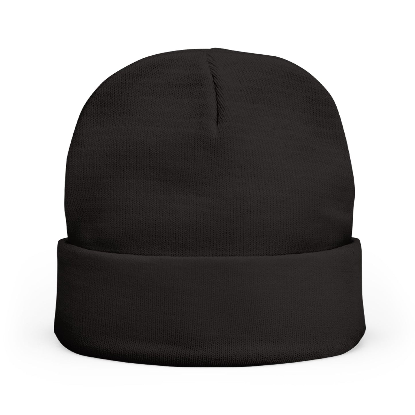 Green Enkd Society Knit Beanie — Embroidered Skully Cap