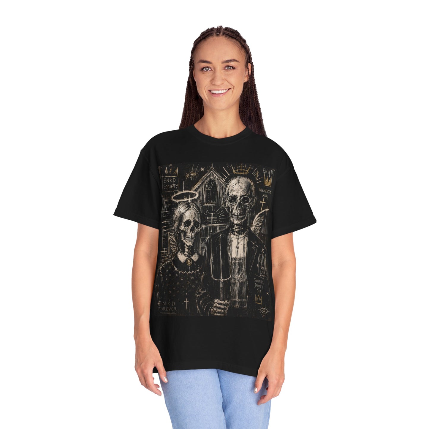 Saints Don’t Die – Green Enkd Society Skeleton Tee