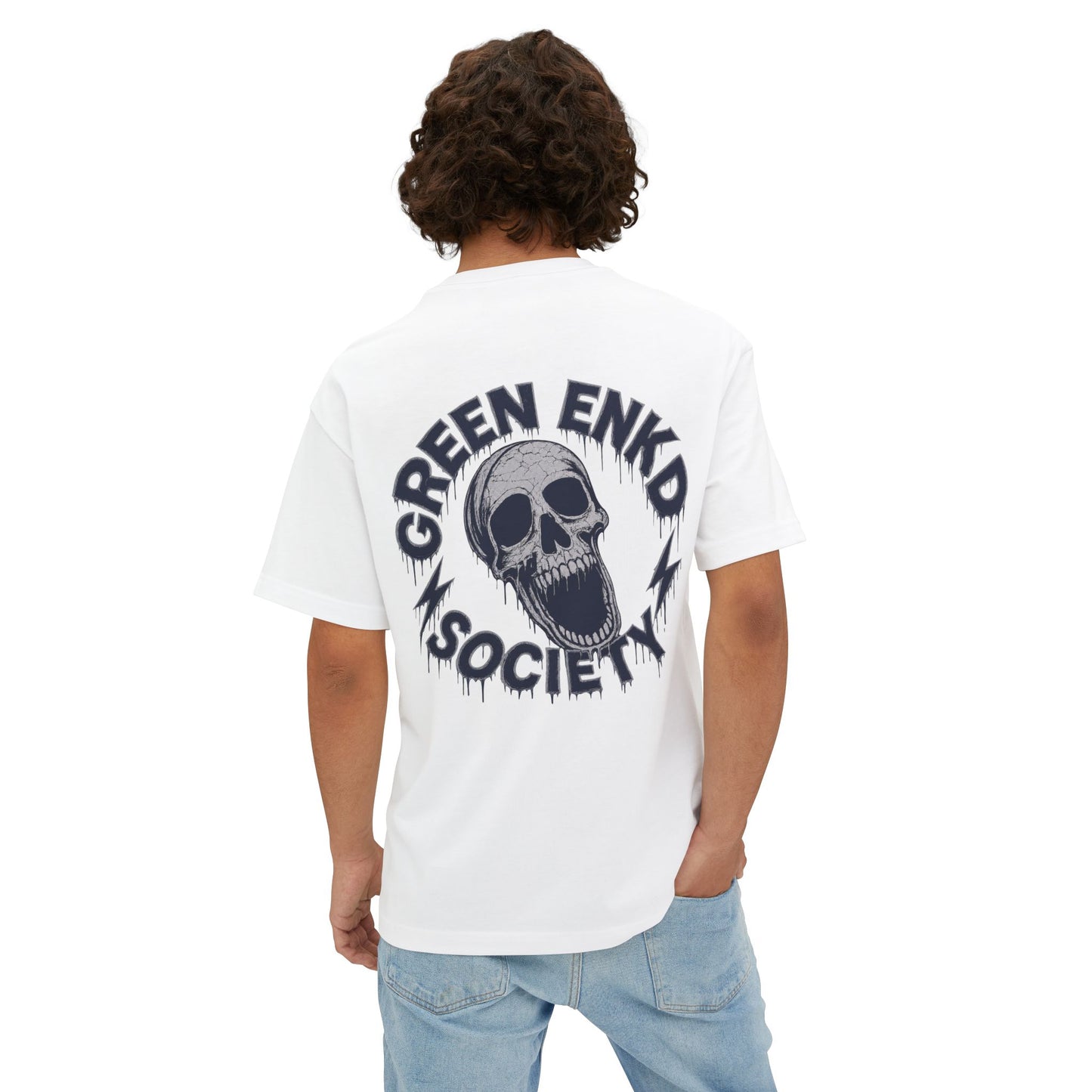 Skull & Bone NY Logo Tee — Green Enkd Society Graphic T-Shirt