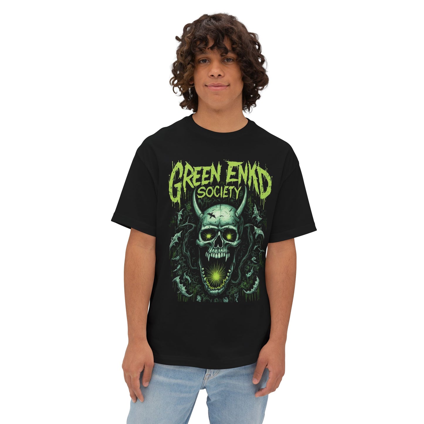 Green Enkd Society Grunge T-Shirt