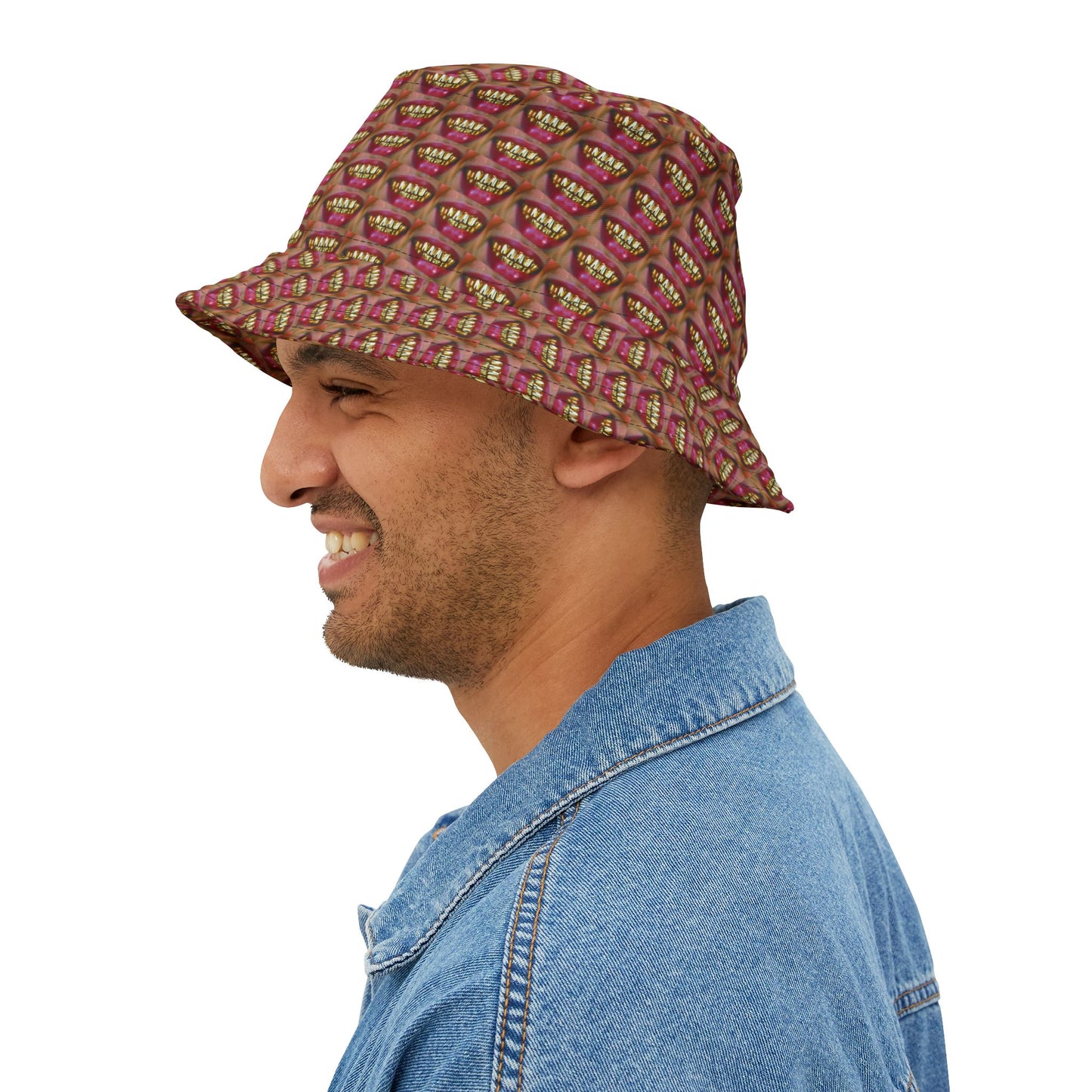 Golden teeth Bucket Hat, Trendy Summer Accessory, Unique Gift for Beach Lovers, Festival Fashion, Eye-Catching Outfit