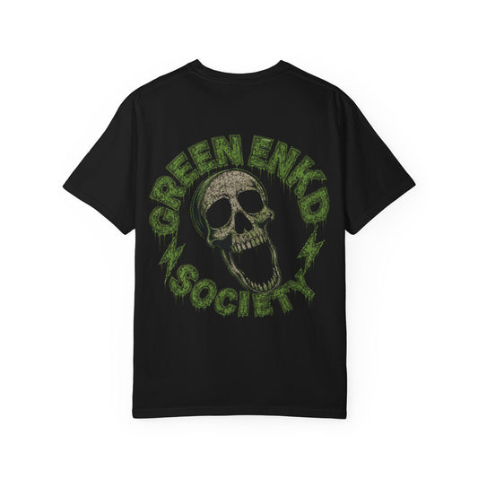 El Jefe: Medellín Skeleton Mugshot Tee by Green Enkd Society