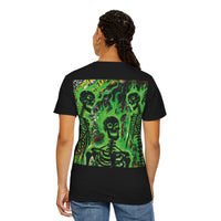 Green Flames Skeleton Tee