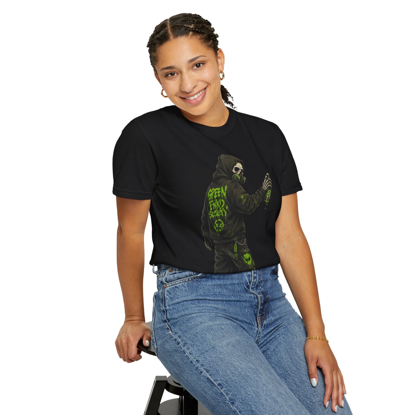 Green Enkd Society Graffiti T-Shirt
