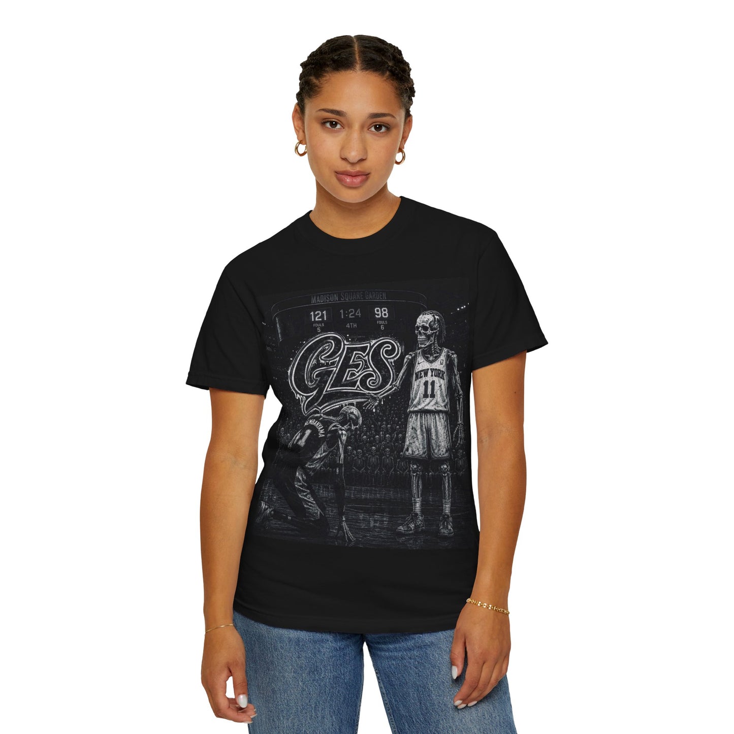 Bow down to greatness Green Enkd Society Skull Tee — Vintage Skate/Punk Graphic T-Shirt
