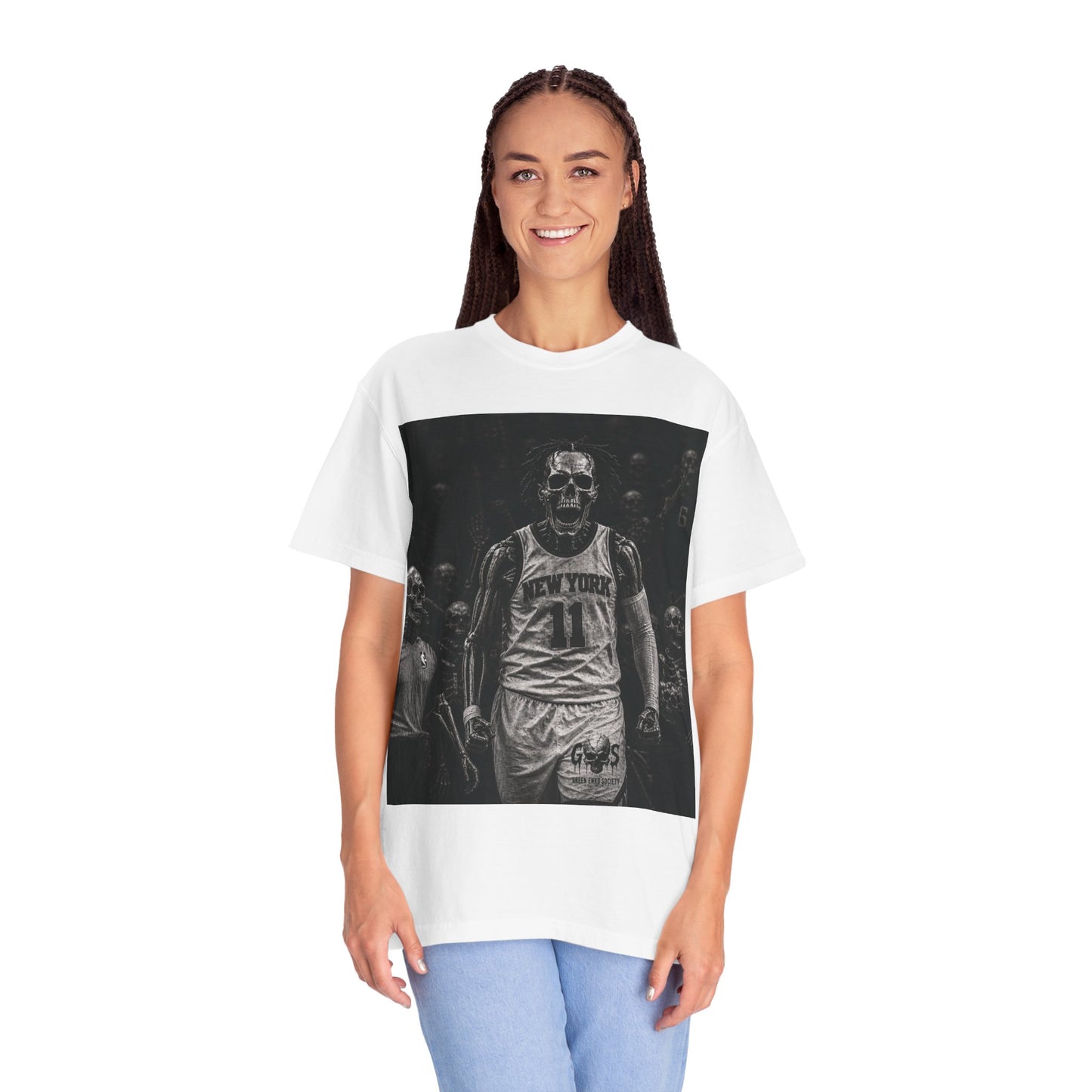 The Brunson Tee- Green Enkd Society Skull