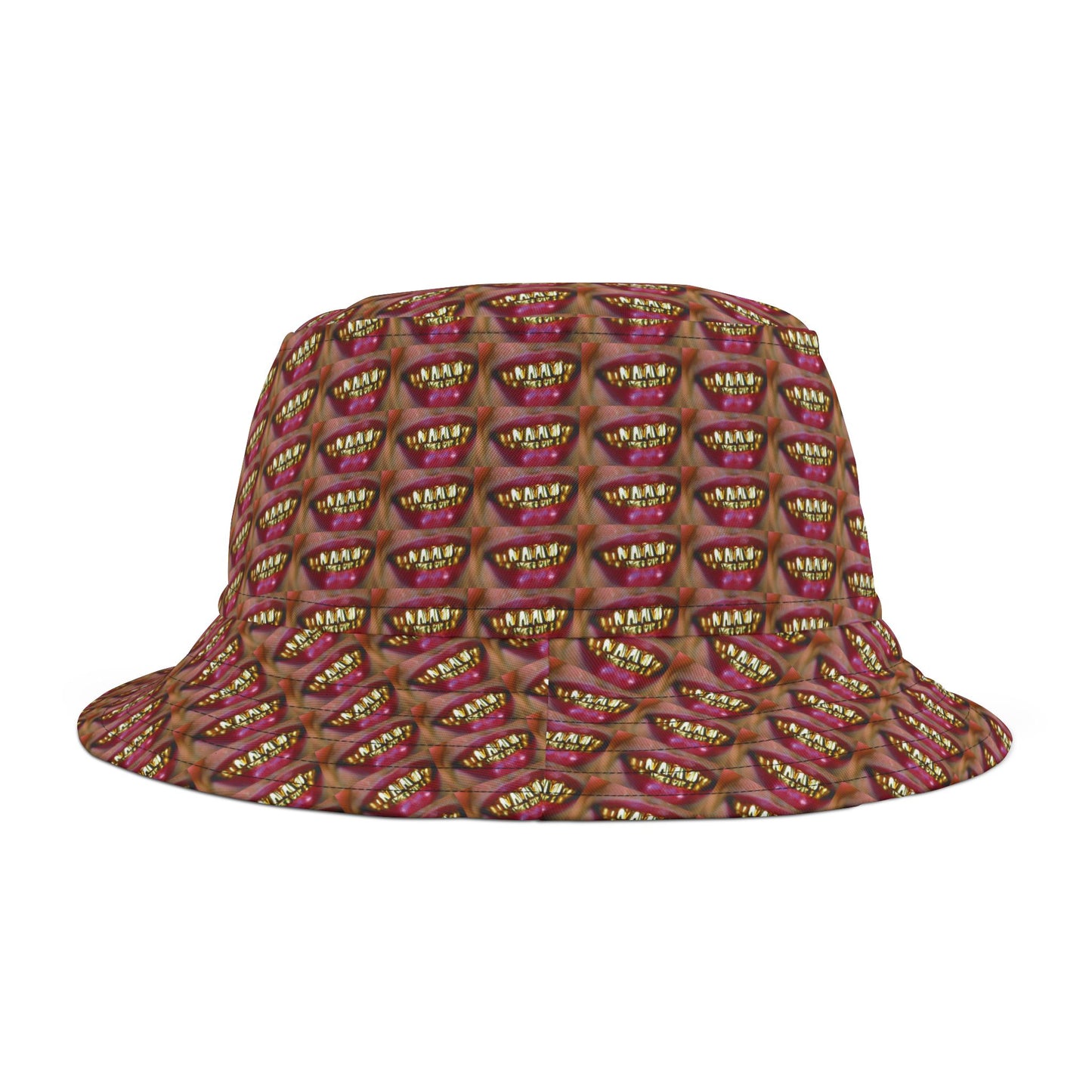 Golden teeth Bucket Hat, Trendy Summer Accessory, Unique Gift for Beach Lovers, Festival Fashion, Eye-Catching Outfit
