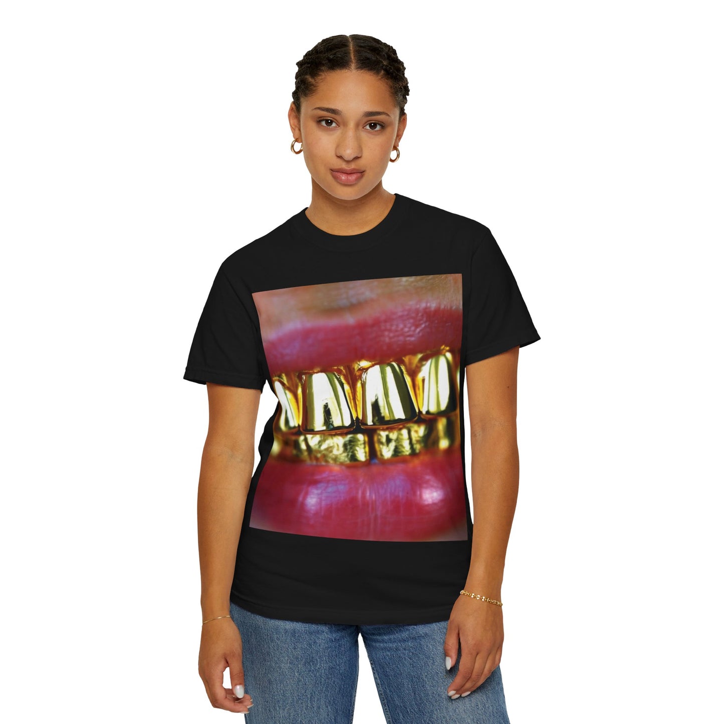 Gold Fronts Graphic Tee, Streetwear T-shirt, Gold Grill Shirt, Urban Fashion Top, Trendy Casual Wear