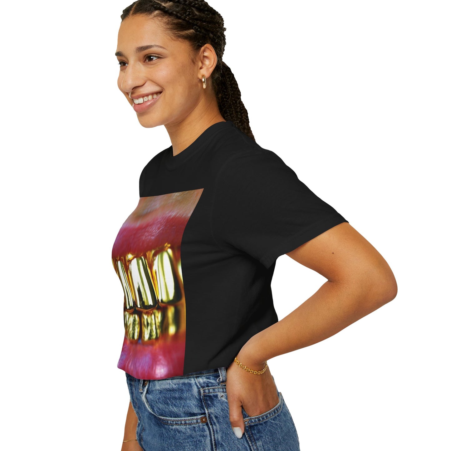 Gold Fronts Graphic Tee, Streetwear T-shirt, Gold Grill Shirt, Urban Fashion Top, Trendy Casual Wear