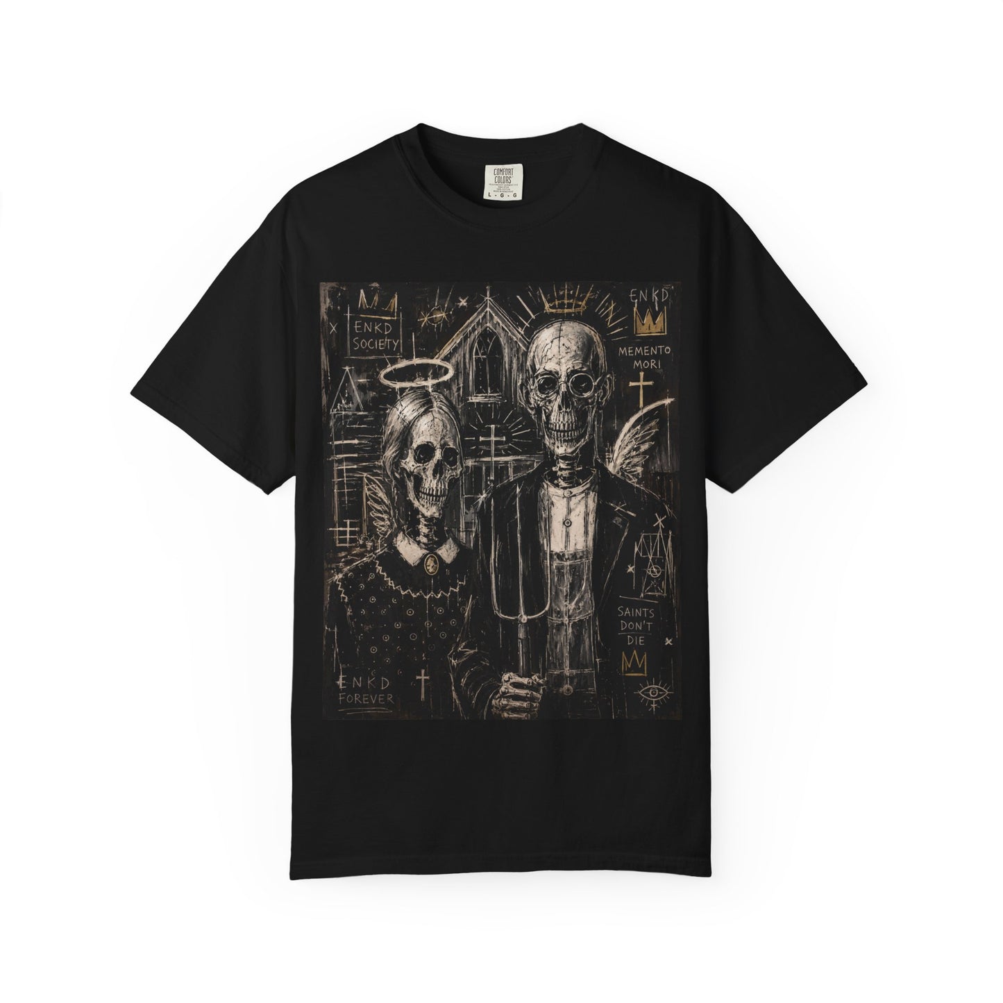 Saints Don’t Die – Green Enkd Society Skeleton Tee