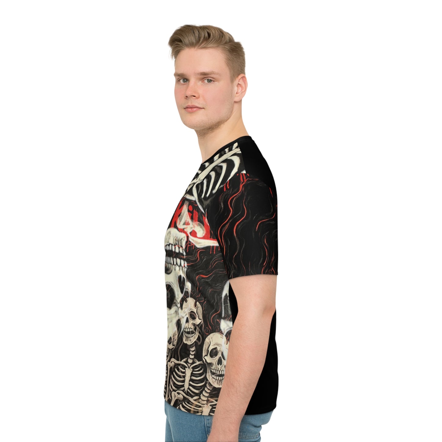Loose T-shirt Skull's Jealousy Kills AOP Print