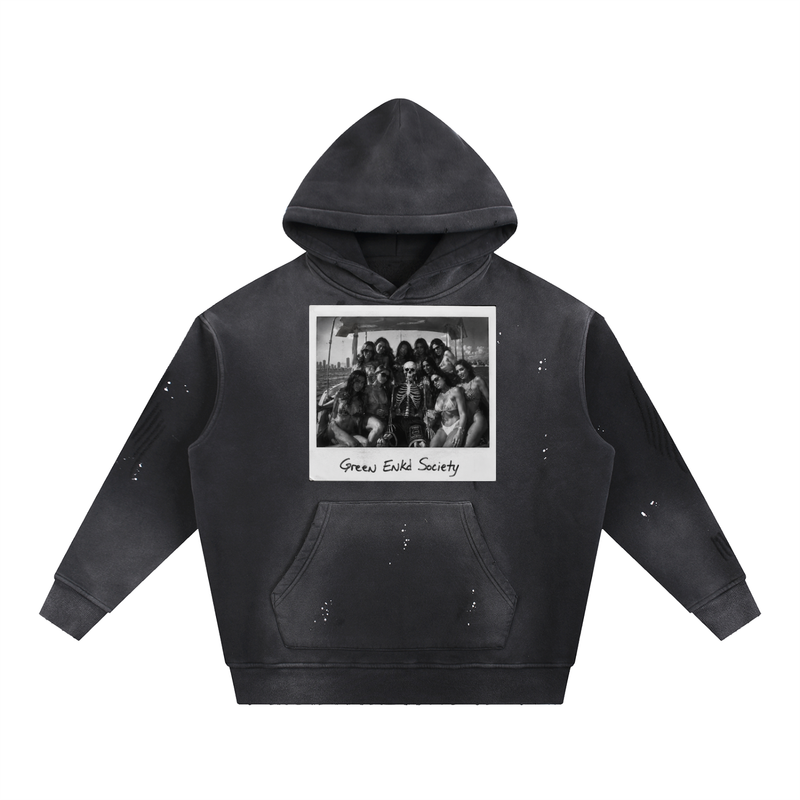 Life’s Good Vintage Frayed Hoodie