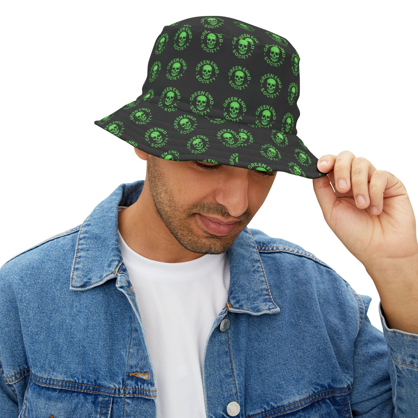 Green Glow Bucket Hat, AOP Bucket Hat, Summer Accessory, Festival Hat, Unique Gift, Stylish Headwear