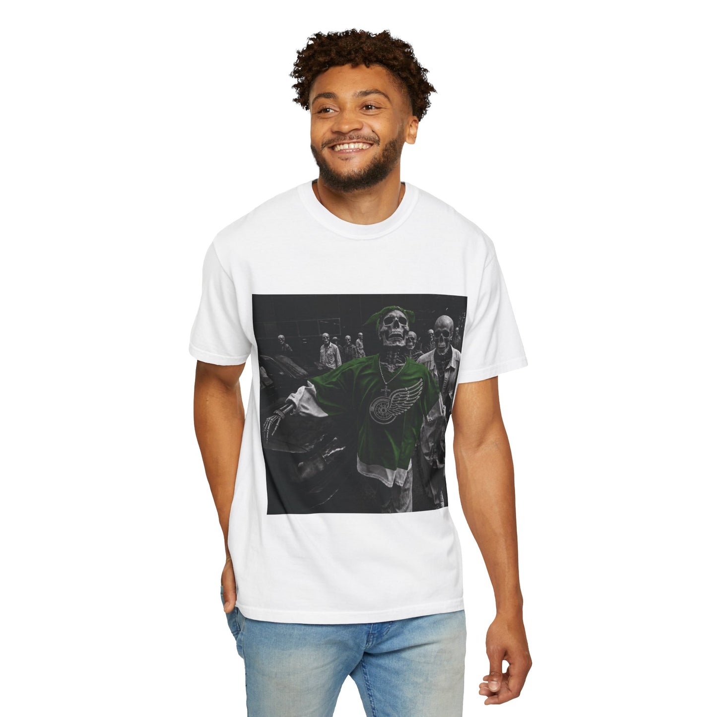 Skull Green Wings T-Shirt– Green Enkd Society