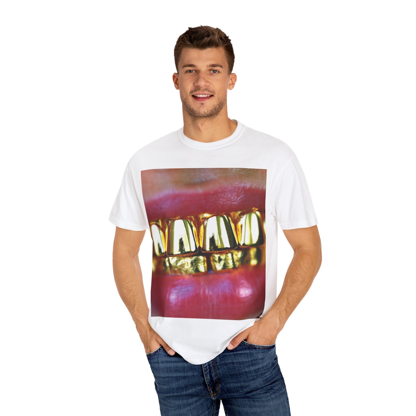 Gold Fronts Graphic Tee, Streetwear T-shirt, Gold Grill Shirt, Urban Fashion Top, Trendy Casual Wear