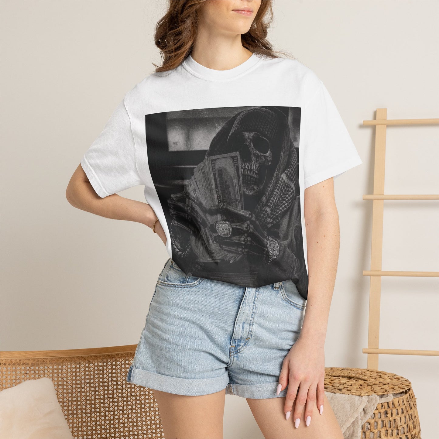 Count it up Skull Graphic T‑Shirt — "Green Enkd Society" Streetwear