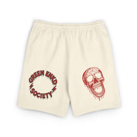 Jealousy Kills Skeleton Graphic Sweat Shorts — Green Enkd Society Skull Streetwear