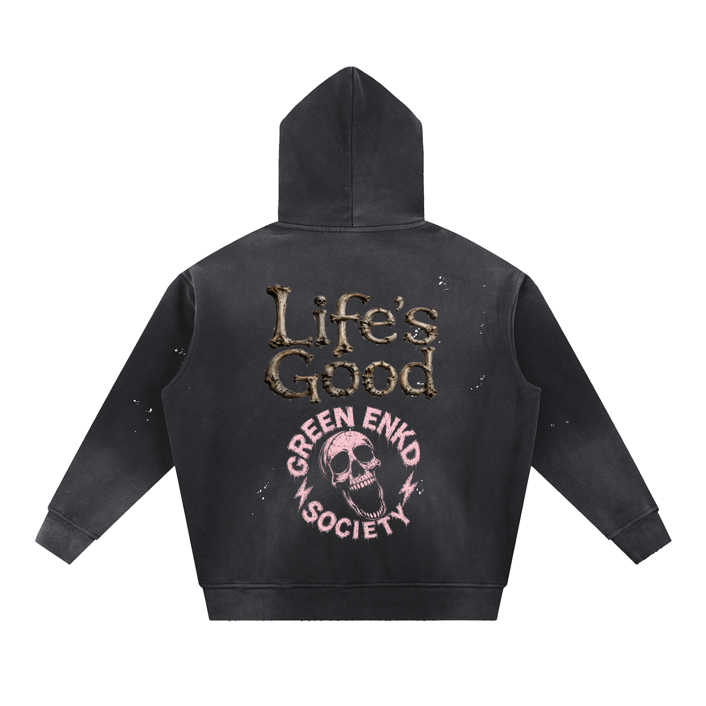 Life’s Good Vintage Frayed Hoodie