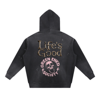 Life’s Good Vintage Frayed Hoodie