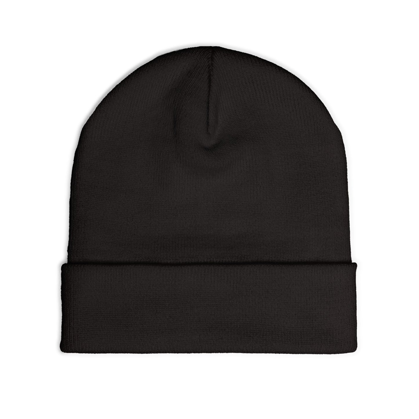 Green Enkd Society Knit Beanie — Embroidered Skully Cap