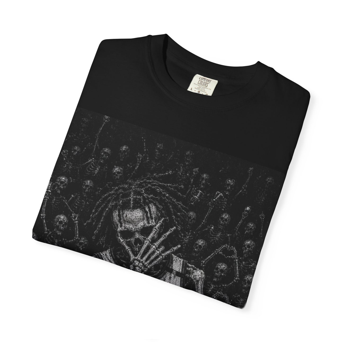 The Brunson 2 Death Crowd Skeleton Game Tee – Gritty Black & White Streetwear Shirt