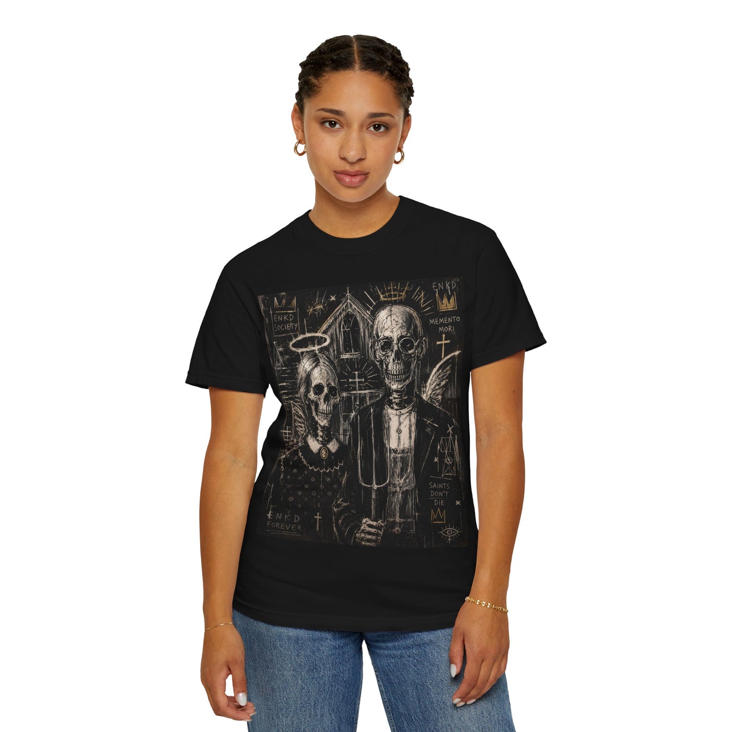 Saints Don’t Die – Green Enkd Society Skeleton Tee