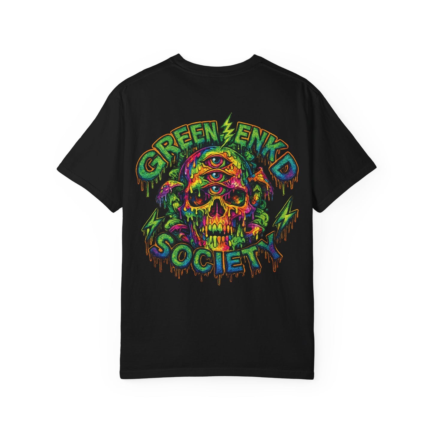 Skull Surfing 'Green Enkd Society' Graphic T-Shirt