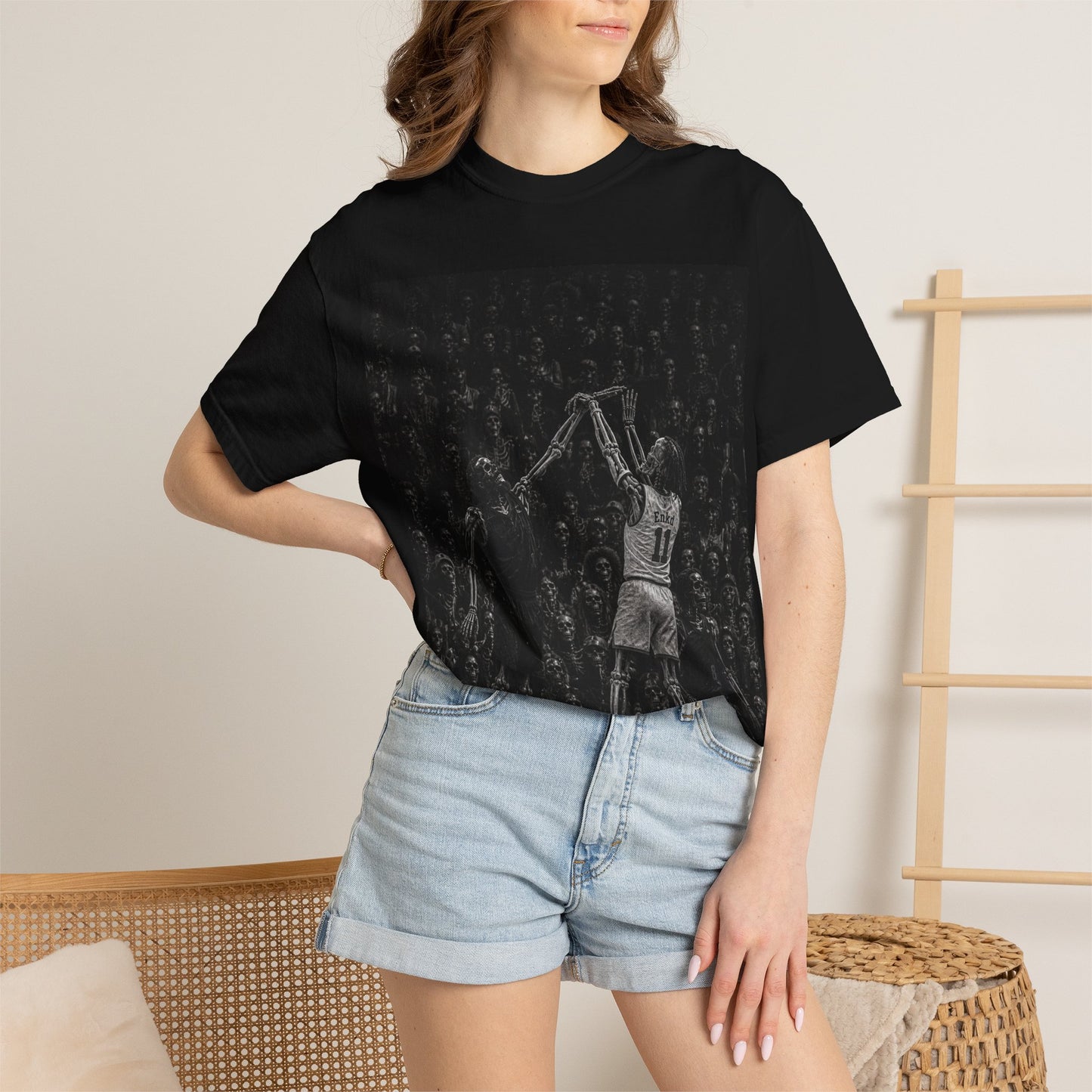 Green Enkd Society “Right in your eye” Vintage Washed Streetwear Tee