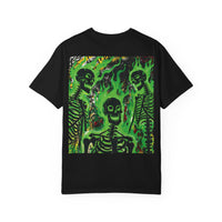 Green Flames Skeleton Tee