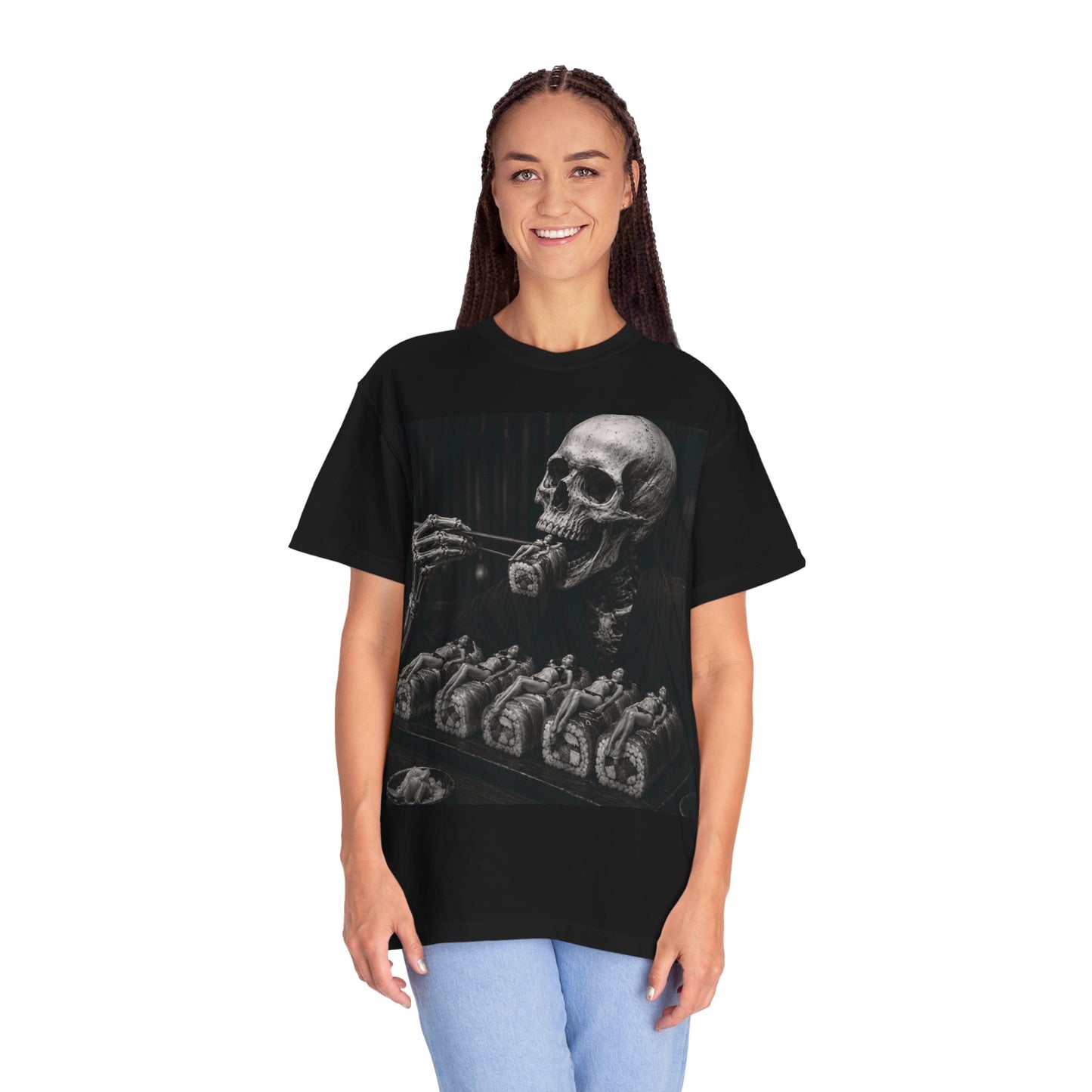 Green Enkd Society “Sushi of the Dead” Vintage Skull Tee