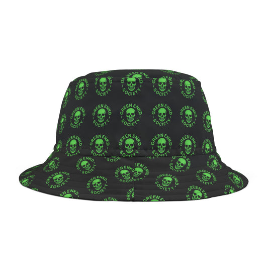 Green Glow Bucket Hat, AOP Bucket Hat, Summer Accessory, Festival Hat, Unique Gift, Stylish Headwear