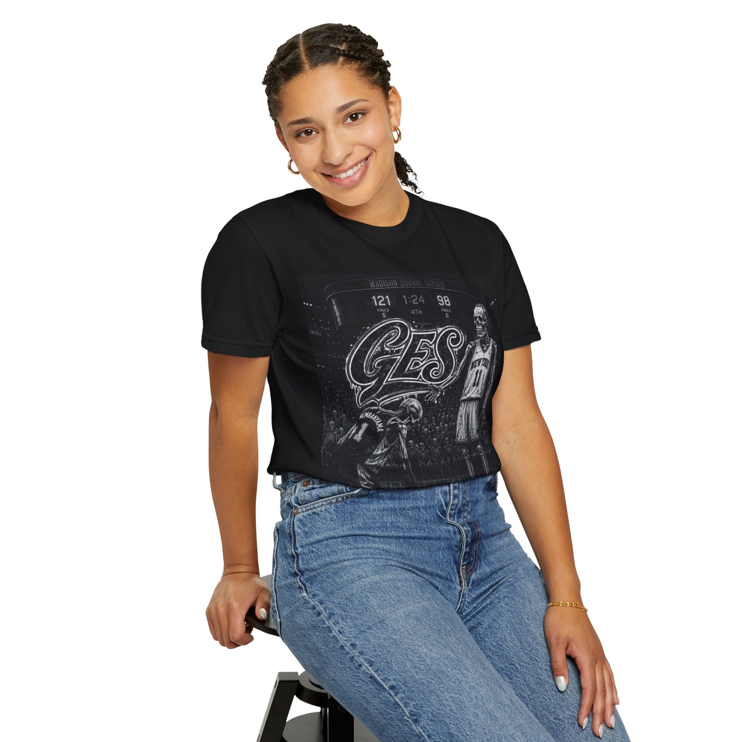 Bow down to greatness Green Enkd Society Skull Tee — Vintage Skate/Punk Graphic T-Shirt