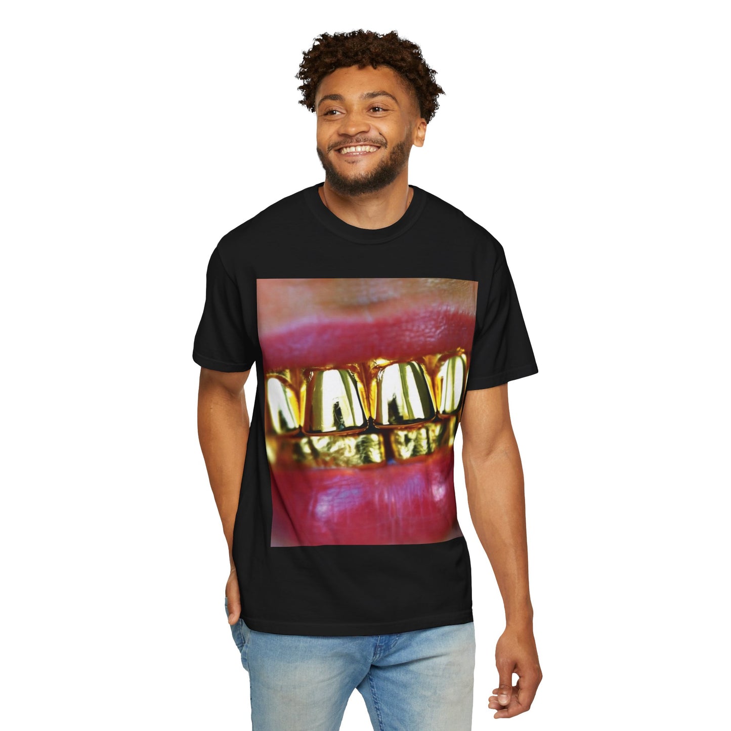 Gold Fronts Graphic Tee, Streetwear T-shirt, Gold Grill Shirt, Urban Fashion Top, Trendy Casual Wear