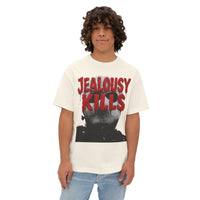 Graphic Tee — "Jealousy Kills" Horror Skull Oversized Boxy T‑Shirt